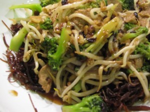 Pork with Broccoli & Bean Sprouts in a Black Bean Sauce
